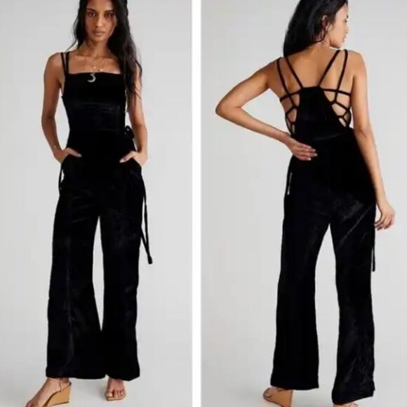Free People Pants - Free People 90s Forever Velvet Overall